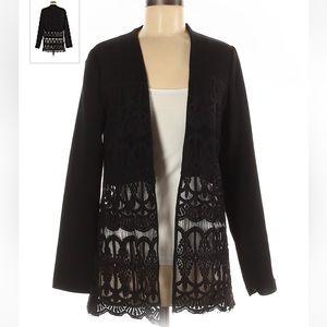 BCBG generation black lace blazer Size medium